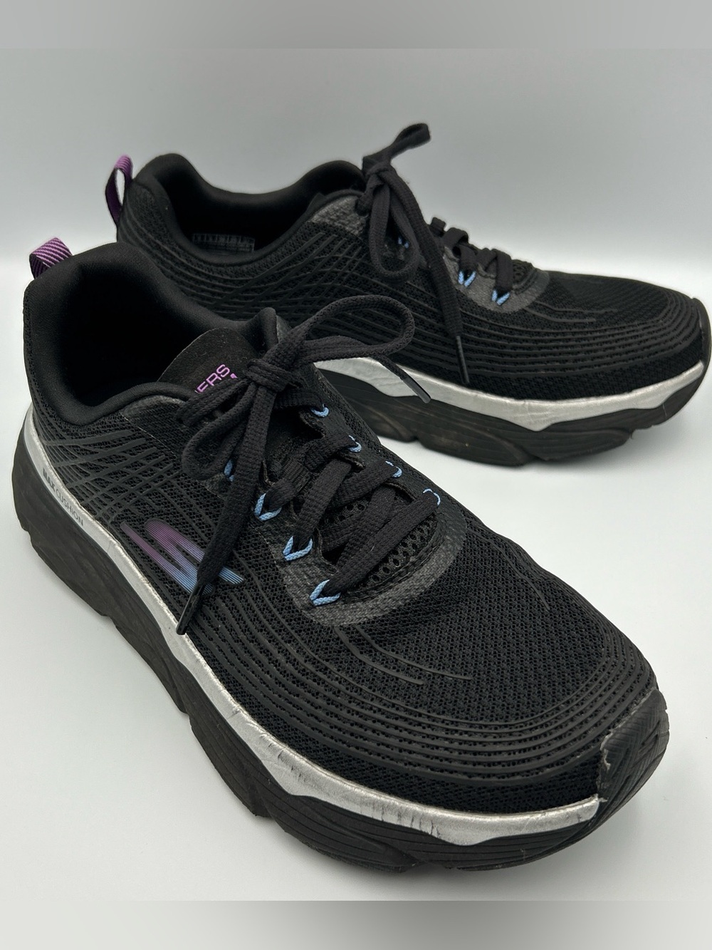 SKECHERS Max Cushioning Elite Running Athletic Shoes Size 8 Black Casual Sneaker